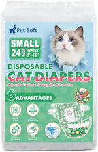 Pack of twenty four small disposable diapers for cats