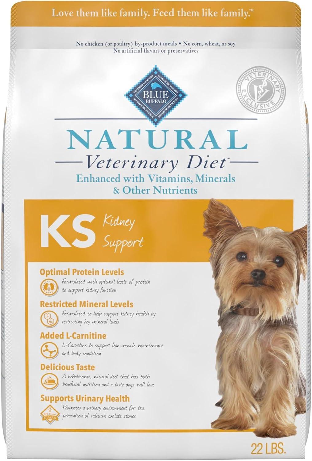 Blue Buffalo Natural Veterinary Diet KS Kidney Support Dry Dog Food, Chicken 6-lb Bag - Image 11