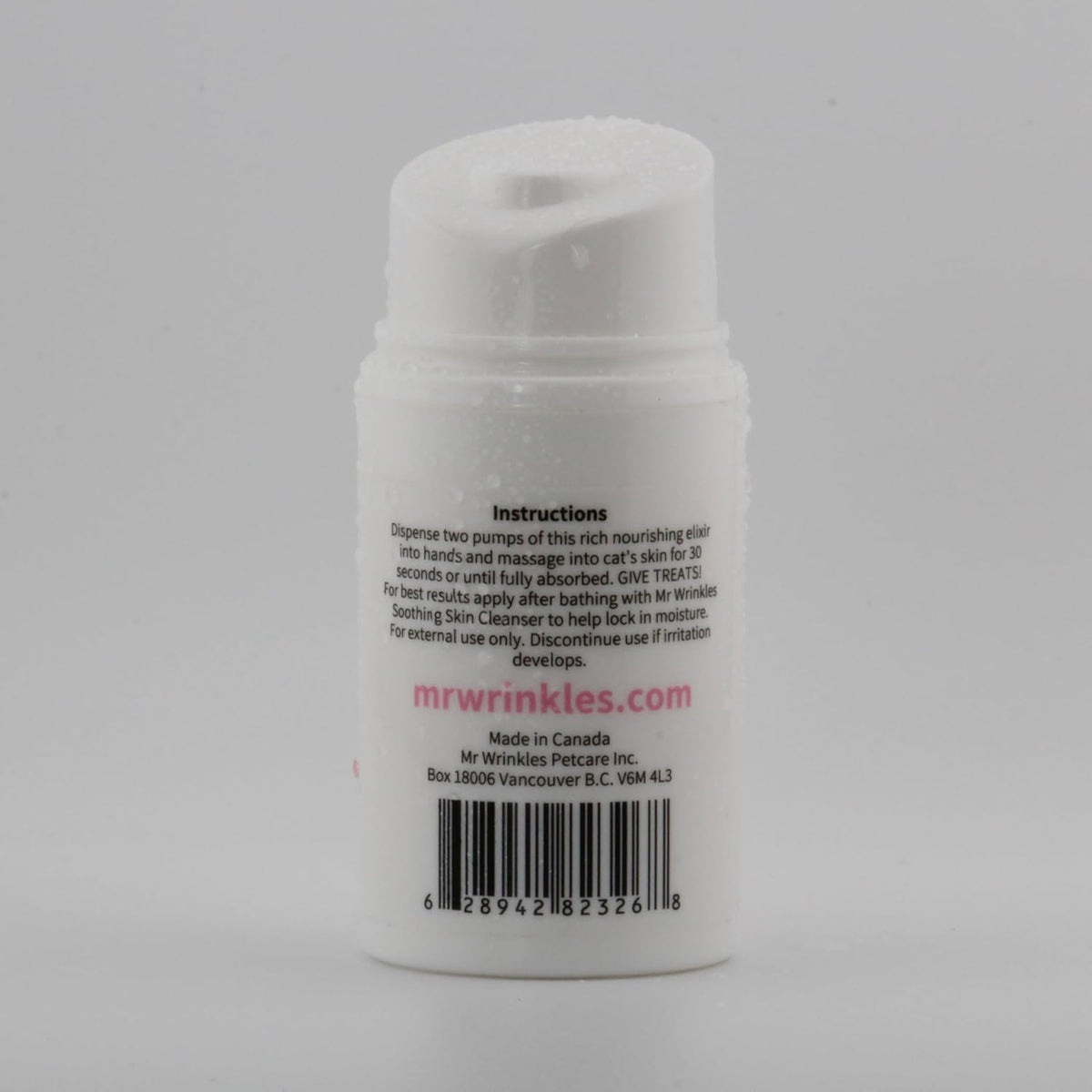 Lick safe non greasy cat skin elixir ingredients including pomegranate oil