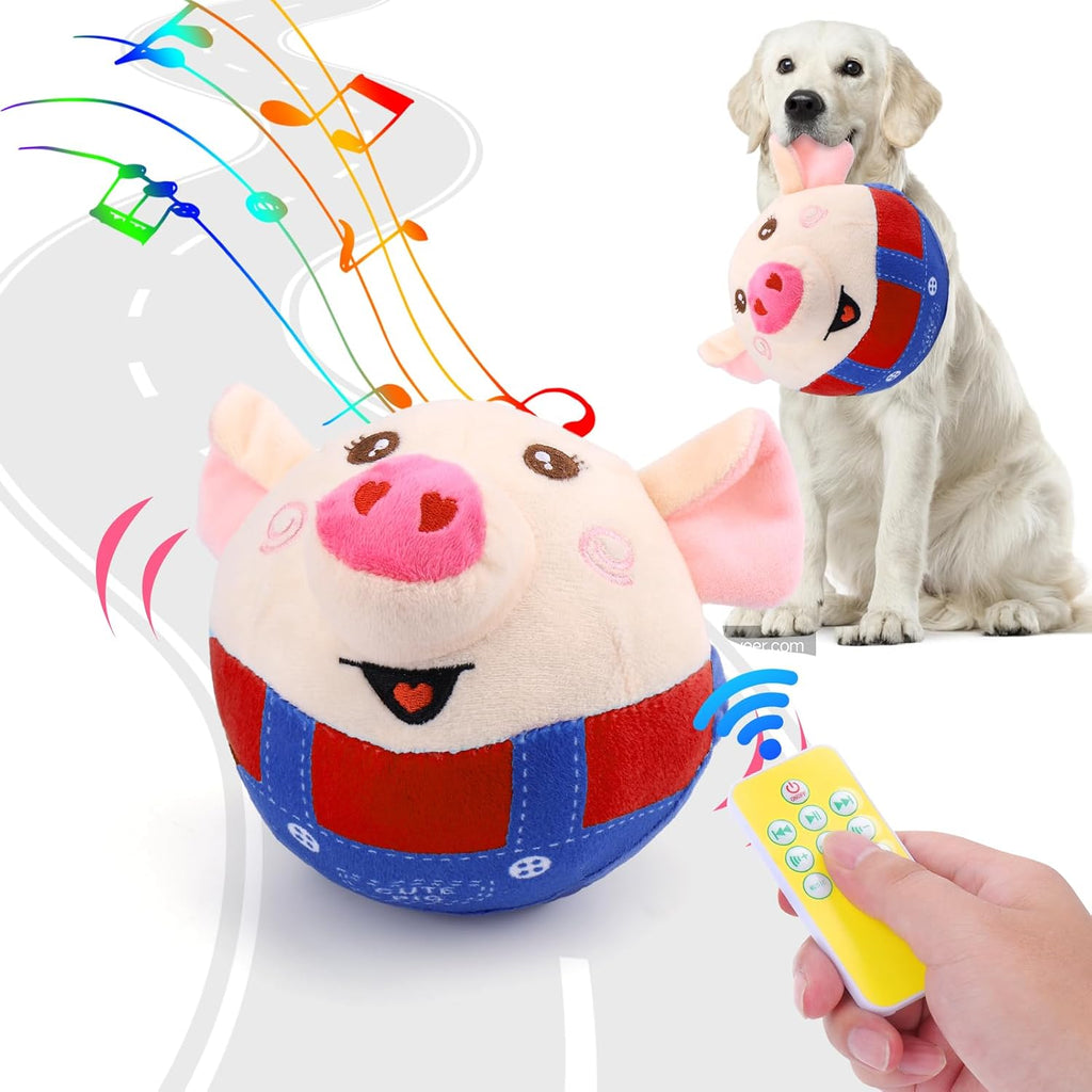 BABORUI Interactive Dog Toys Pig, Jumping Squeaky Dog Toys with Recording and Music Modes, Rechargeable Moving Dog Chew Toys for Small/Medium/Large Dogs to Keep Them Busy(Blue Pig) - Image 14