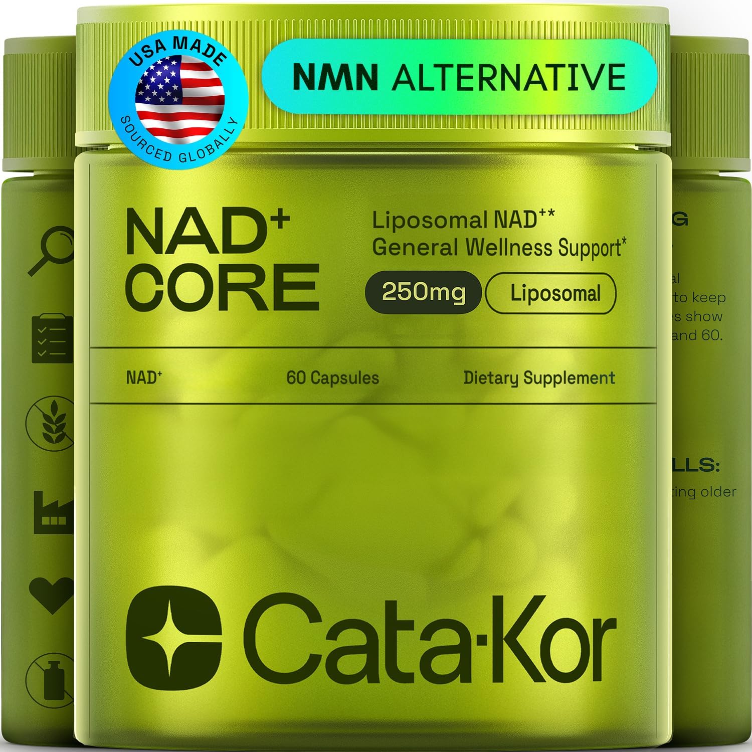 Cata-Kor Liposomal NAD+ Supplement bottle front view
