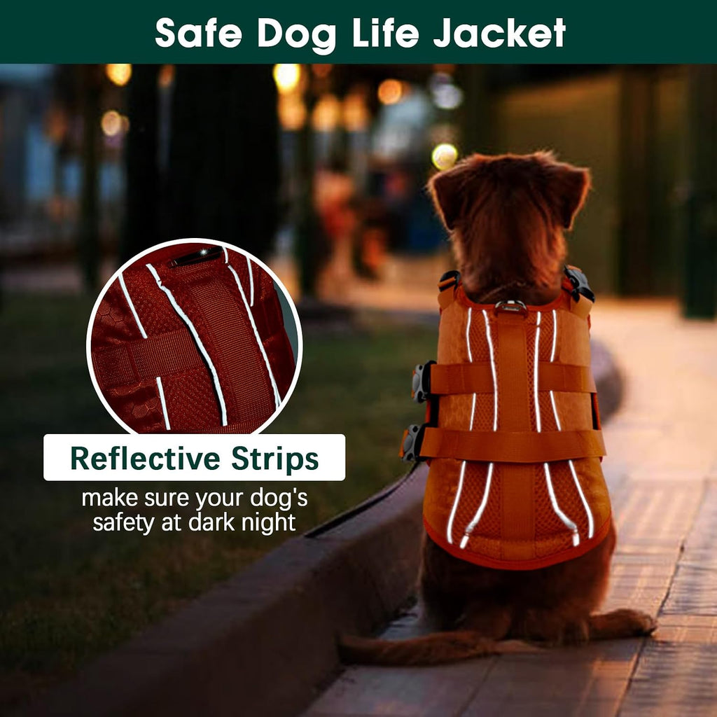 Kuoser dog water vest close up on double quick release buckles