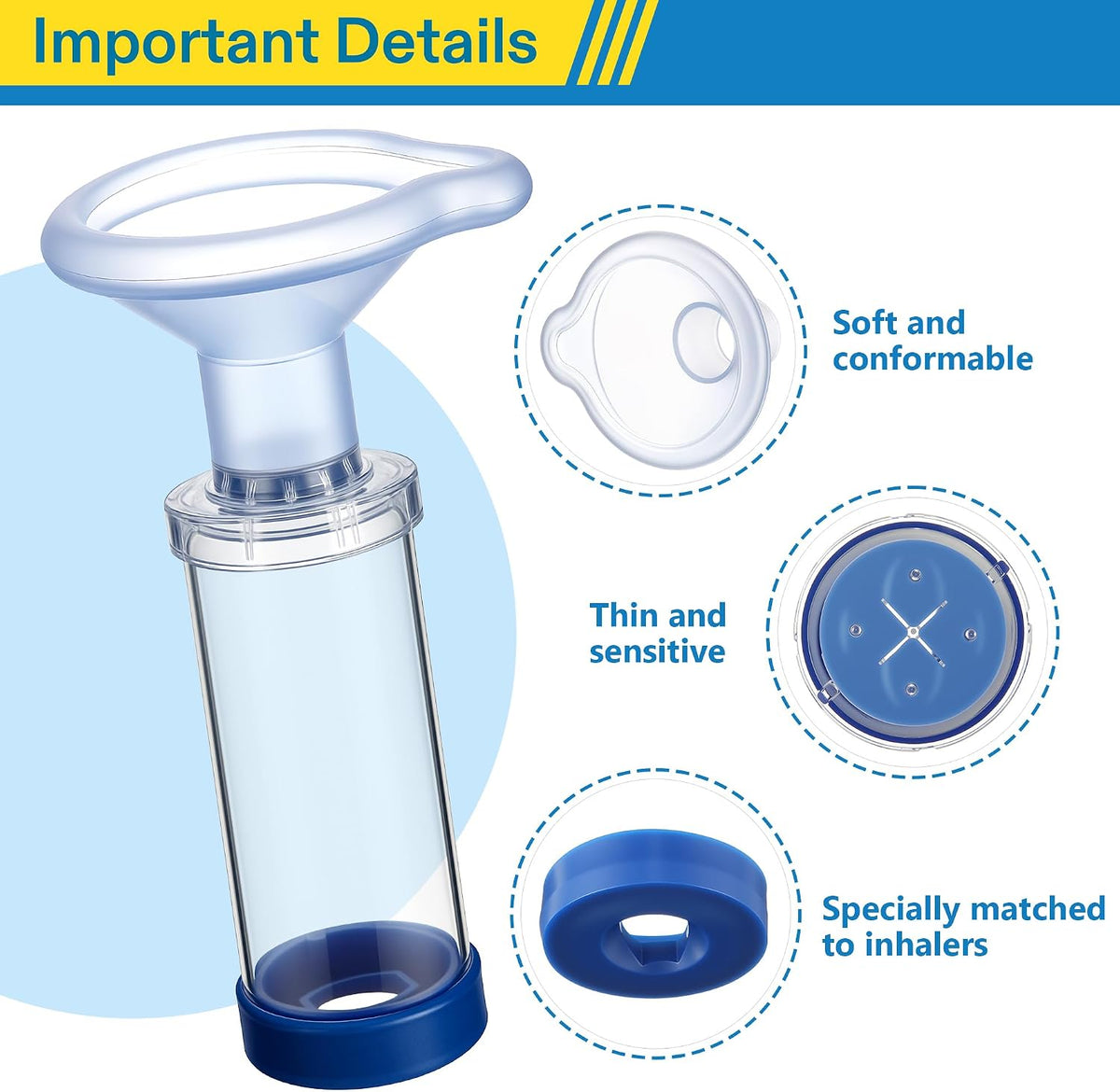 Feline aerosol spacer chamber packaging layout with medical grade components