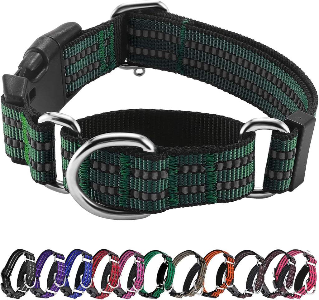 Hikiko Martingale Collar for Dogs Reflective Nylon Dog Collar with Quick Release Buckle Adjustable Training No Slip Dog Collars (Medium, Purple) - Image 9