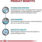 Imported Royal Canin Hydrolyzed Protein thirteen point seven ounce can nutritional profile