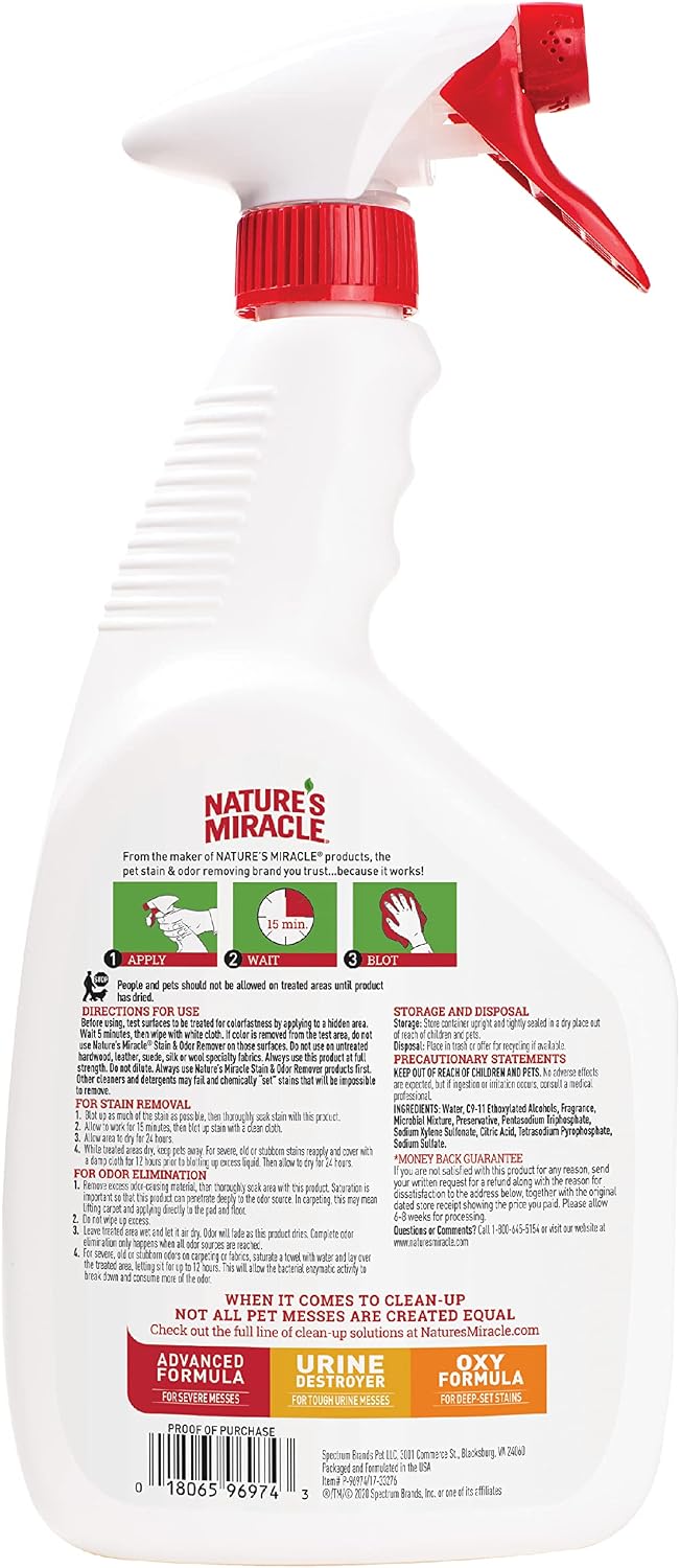 Nature's Miracle 32 ounce enzymatic cleaner lifestyle packaging