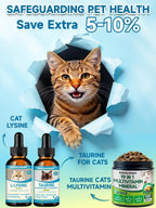 Taurine for Cats Drop - Taurine Supplement for Cats, Supports Feline Heart & Immune Function, Vision, Energy & Vitality, Coenzyme Q10, L-Carnitine, L-Arginine, Vitamin, Liquid Cat Taurine 60ML - Image 10