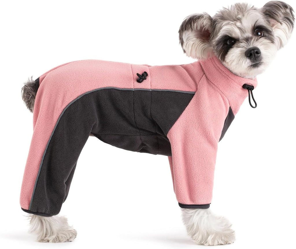 Fleece Dog Coat for Small Medium Dog,Pullover Pajamas Jumpsuit Bodysuit Puppy Coats with Legs, Pet Windproof Warm Cold Weather Jacket Full Body Vest Cozy Snowsuit Outfit Clothes (Black, S) - Image 10
