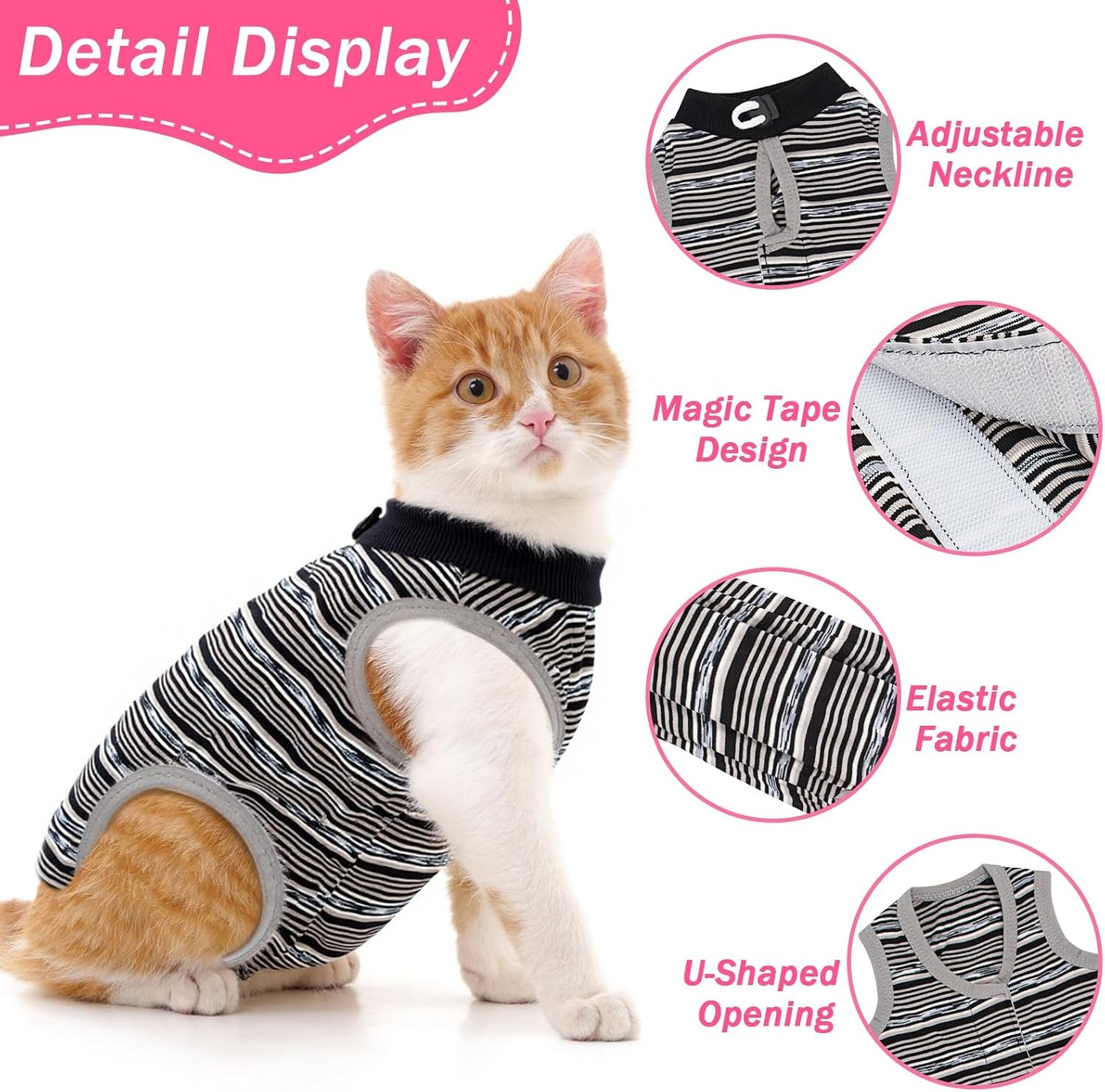 Back closure detail of Coppthinktu cat onesie
