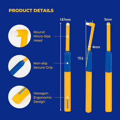 Side profile of Pethroom Deep Point dental brush