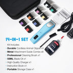 FuzzyFix cordless dog grooming clippers with blade oil and charger
