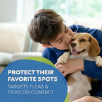 Back label of Riddy flea and tick essential oil spray