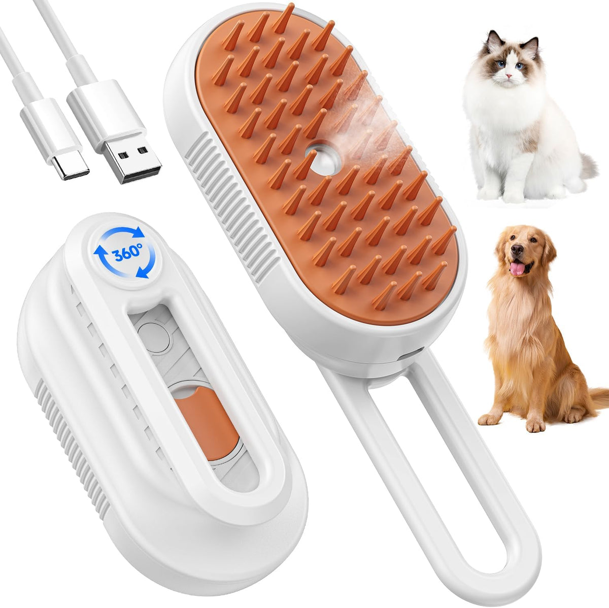 Premium purple water brush for cats packaged and ready for safe home pet grooming