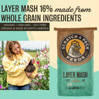 Close up of Scratch and Peck Feeds raw whole grain texture.