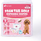 Breathable outer layer protection on Pet Soft doggie diapers for heat cycles