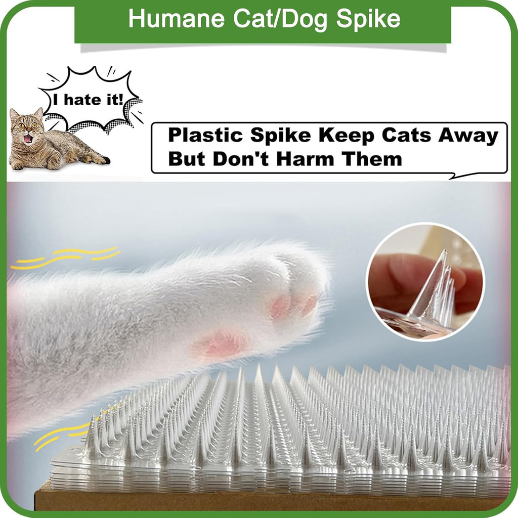 Close up view of durable 1 inch plastic spikes on Aocoray cat mat