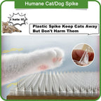 Close up view of durable 1 inch plastic spikes on Aocoray cat mat
