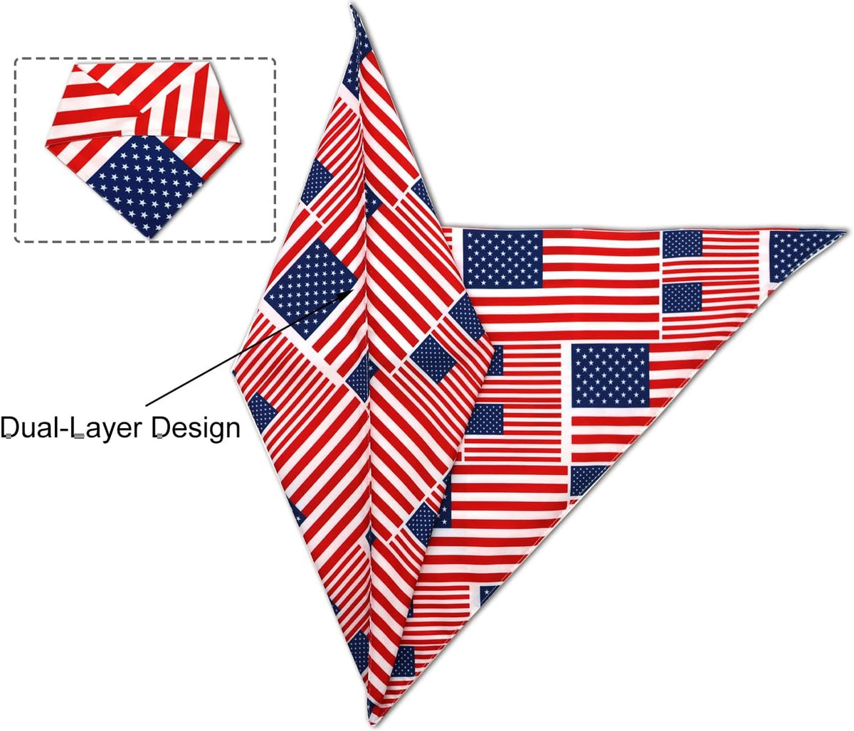 CozyHaus summer patriotic dog bandanas two pieces set high quality material view.