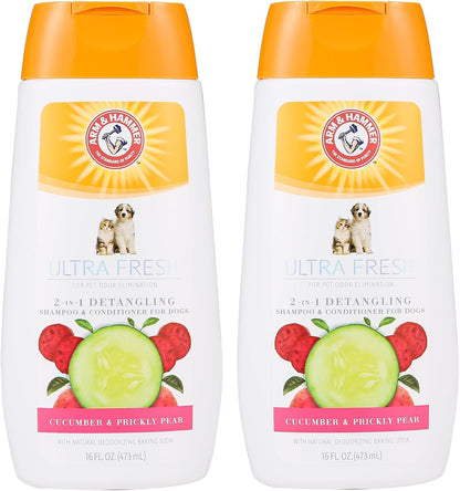 Product packaging of Arm And Hammer no rinse dog shampoo