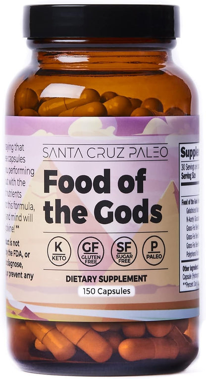 Santa Cruz Paleo Food of the Gods bottle front view authentic organ supplement