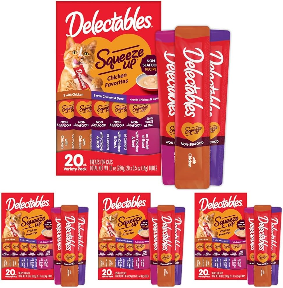 Delectables Squeeze Up Non-Seafood Variety Pack Lickable Cat Treat, 20 Count (Pack of 1) - Image 13