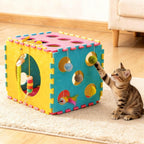 Complete 40 piece cat toy assortment including feather wands and chew ropes