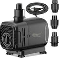 Hygger 2-in-1 Submersible Pump 25W front view showing the dual suction base for aquarium use.