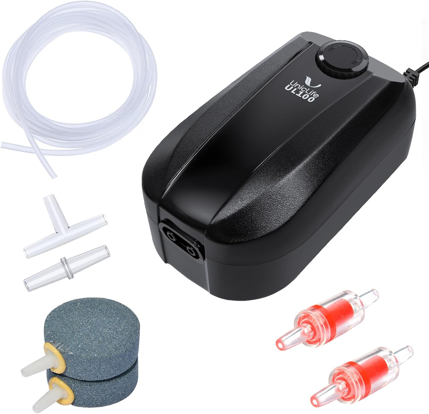 Uniclife Aquarium Air Pump Dual Outlet Fish Tank Aerator with Accessories for 5-200 Gallon Tank - Image 10