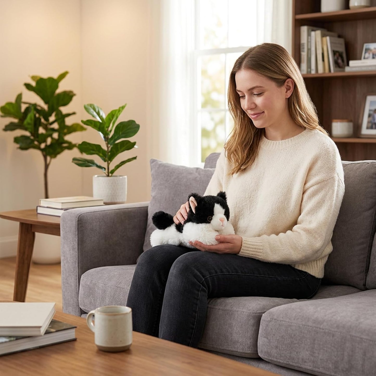 CZFDHP portable cat hugging companion held by a user