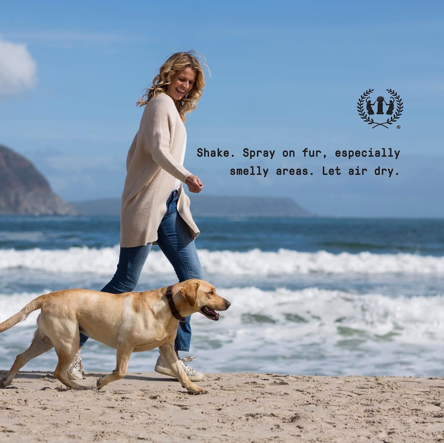 Aromatherapeutic luxury pet fragrance spray for long lasting freshness after baths