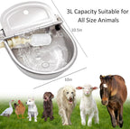 Essilnn rust resistant automatic water trough for goats and horses