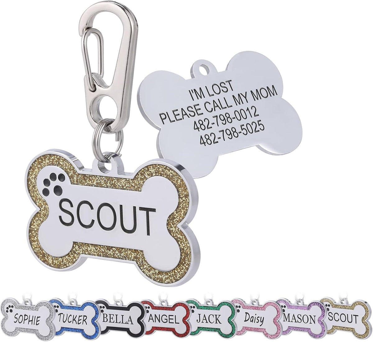 Lightweight personalized pet id tag for outdoor cats and dogs