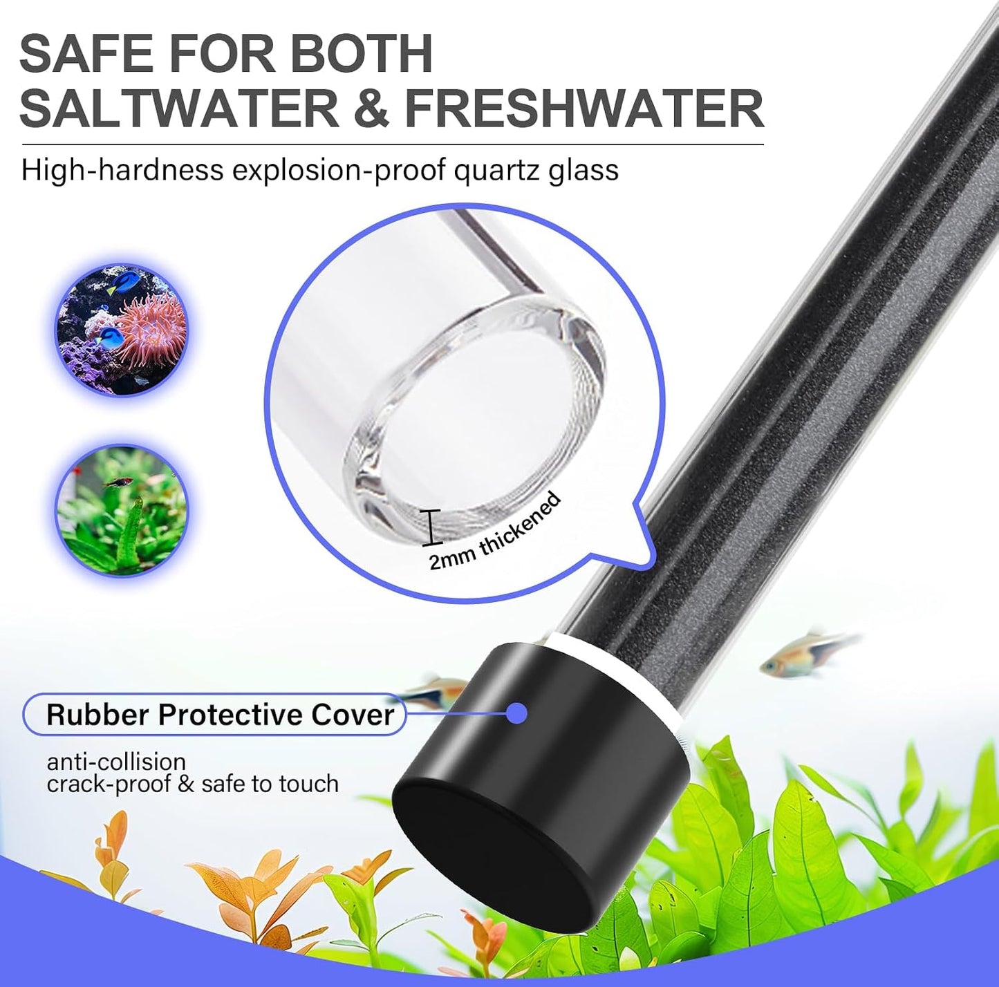 Hygger 100W aquarium heater package contents