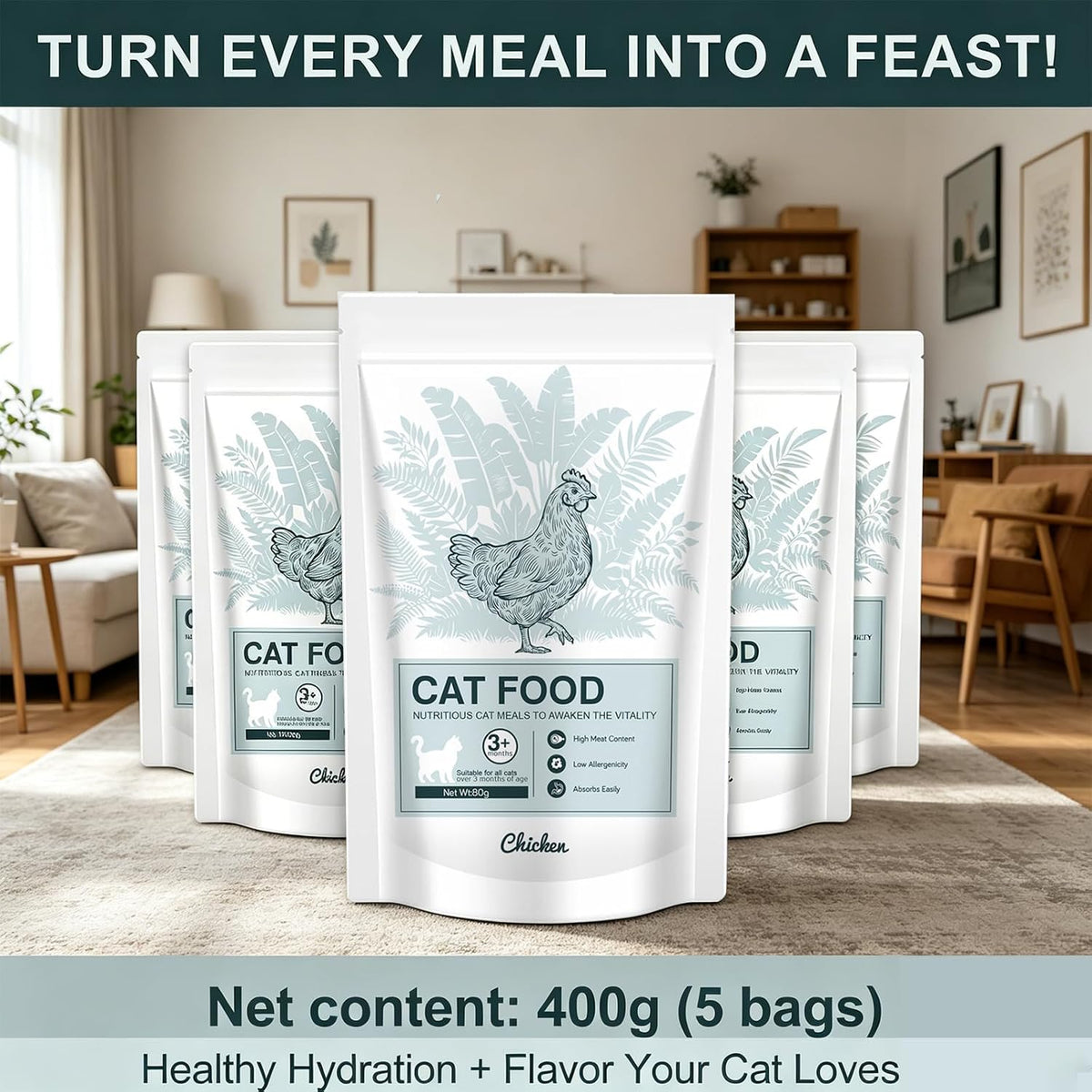 Rudra Retails authentic imported cat nutrition packaging