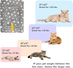 Anxiety relief flannel pet blanket placed inside a plastic cat carrier for travel comfort.