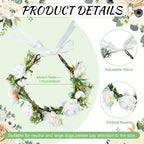 Close up of artificial floral collar with pearl details