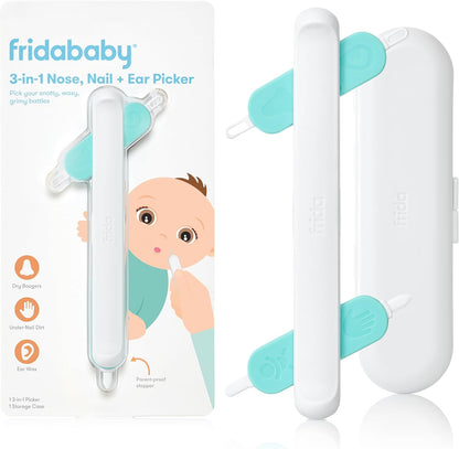 Frida Baby 3-in-1 Nose Nail and Ear Picker front view highlighting the four flexible tips