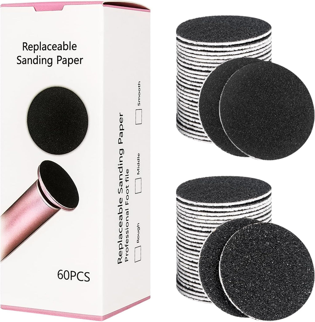 Krofaue 60 piece replaceable sandpaper discs set front view