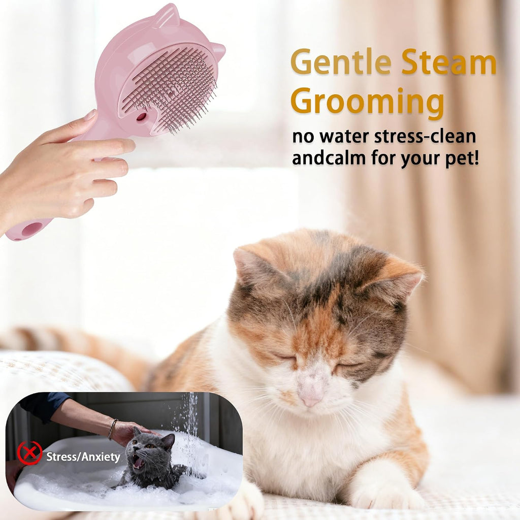 Self-cleaning button on LetsFeed steam pet comb