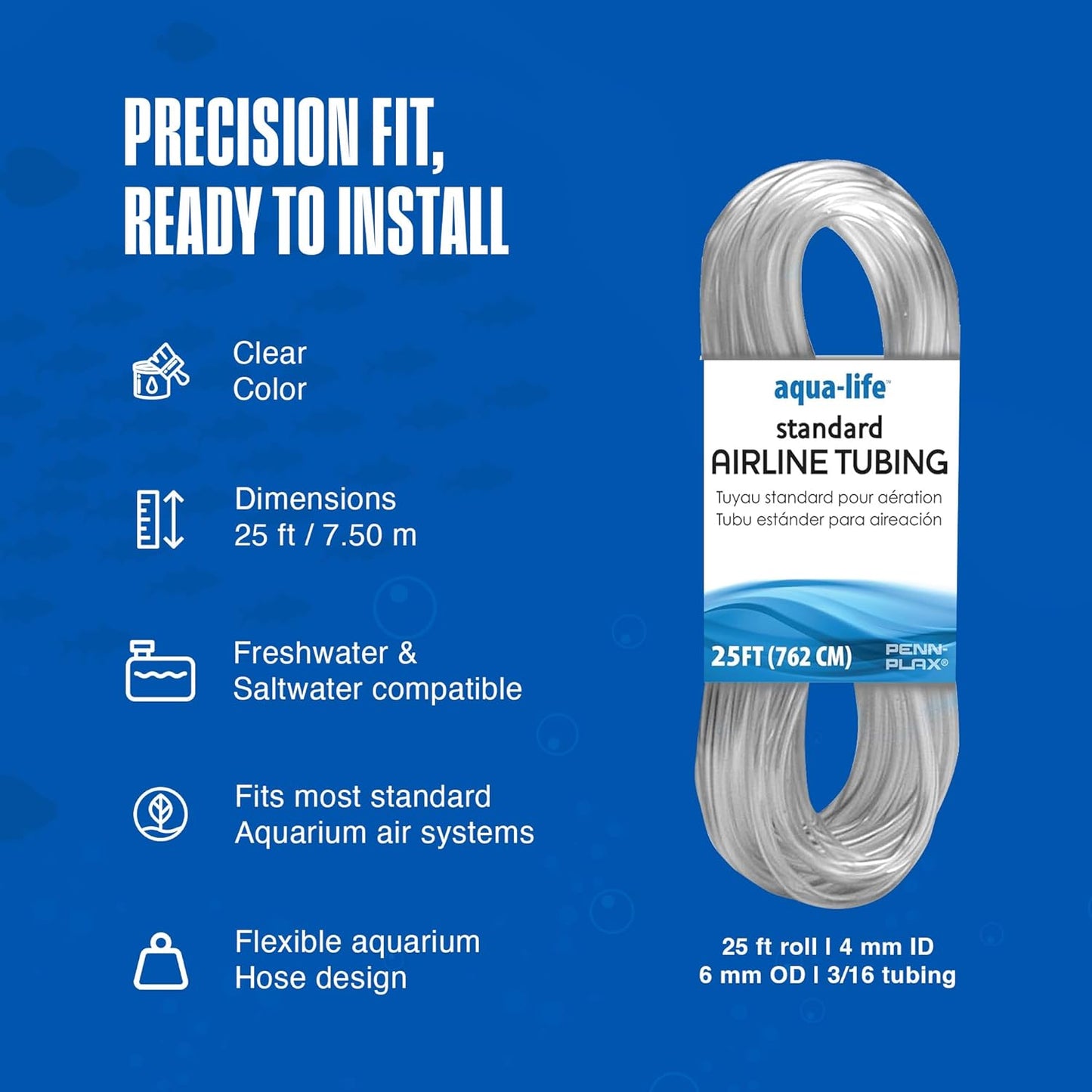 Non-toxic clear vinyl tubing for freshwater and saltwater fish tanks