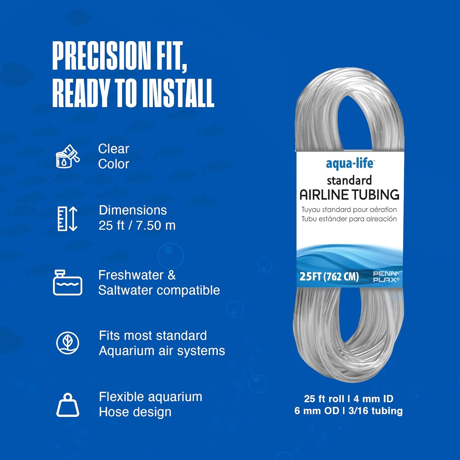 Non-toxic clear vinyl tubing for freshwater and saltwater fish tanks
