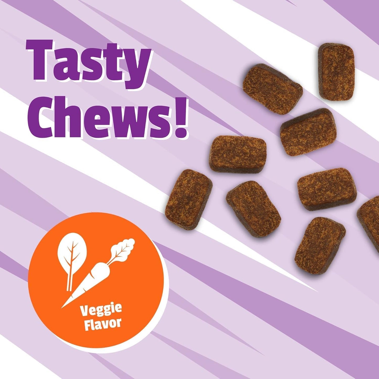 Dog enjoying Pet Naturals veggie flavored multivitamin chew