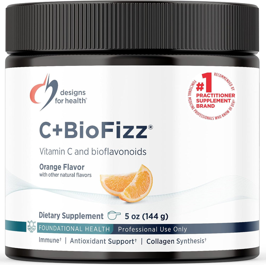 Designs For Health C Plus BioFizz Vitamin C powder front container view