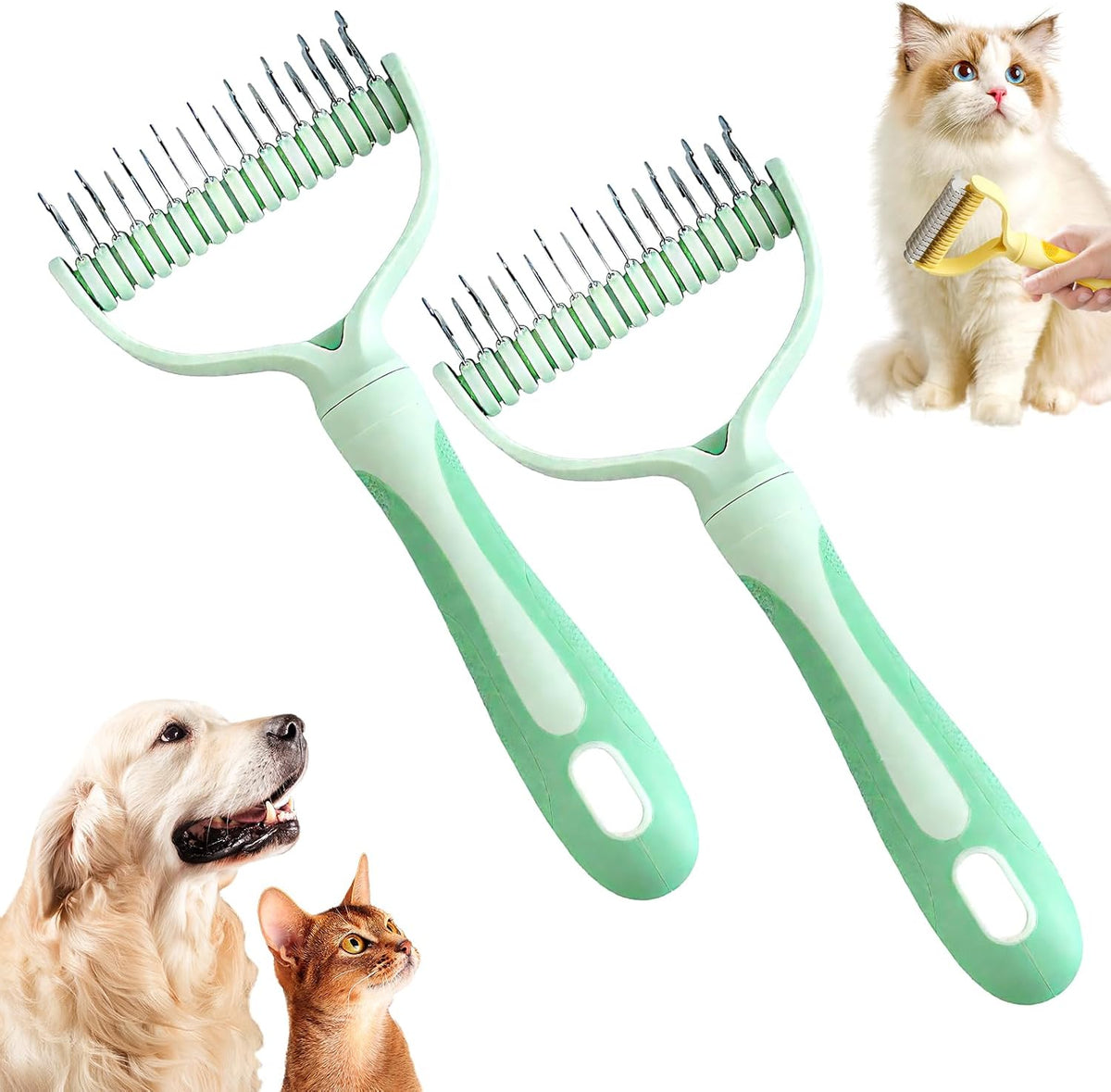 Safe and comfortable pet hair removal brush for home use