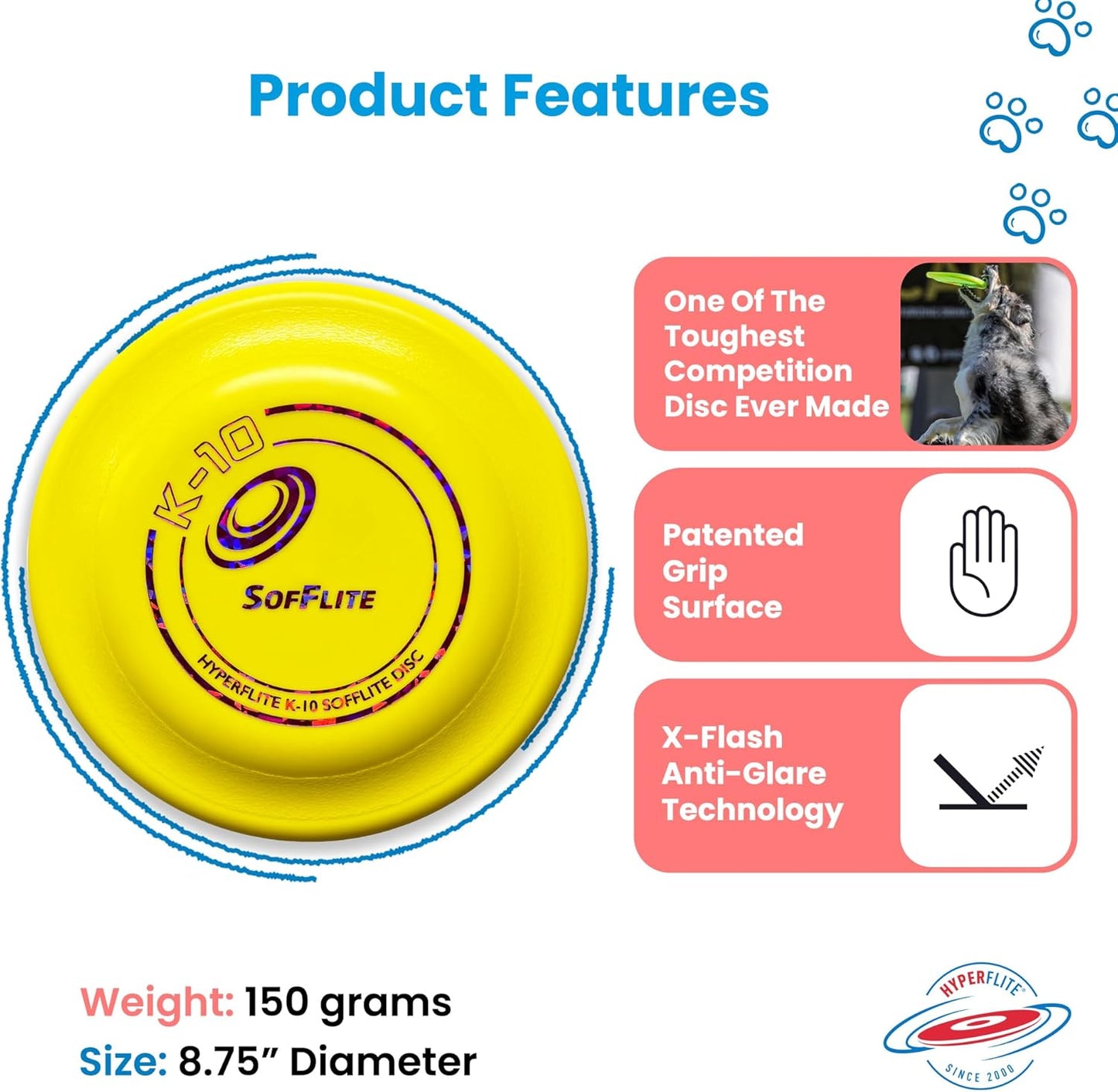 Side profile of Hyperflite SofFlite soft dog disc