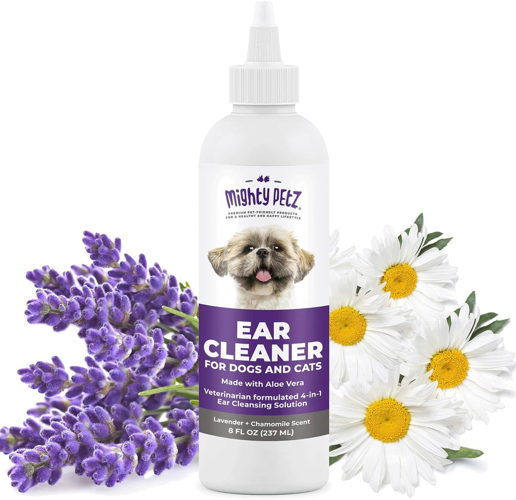 Mighty Petz Dog Ear Cleaner lifestyle image with cat