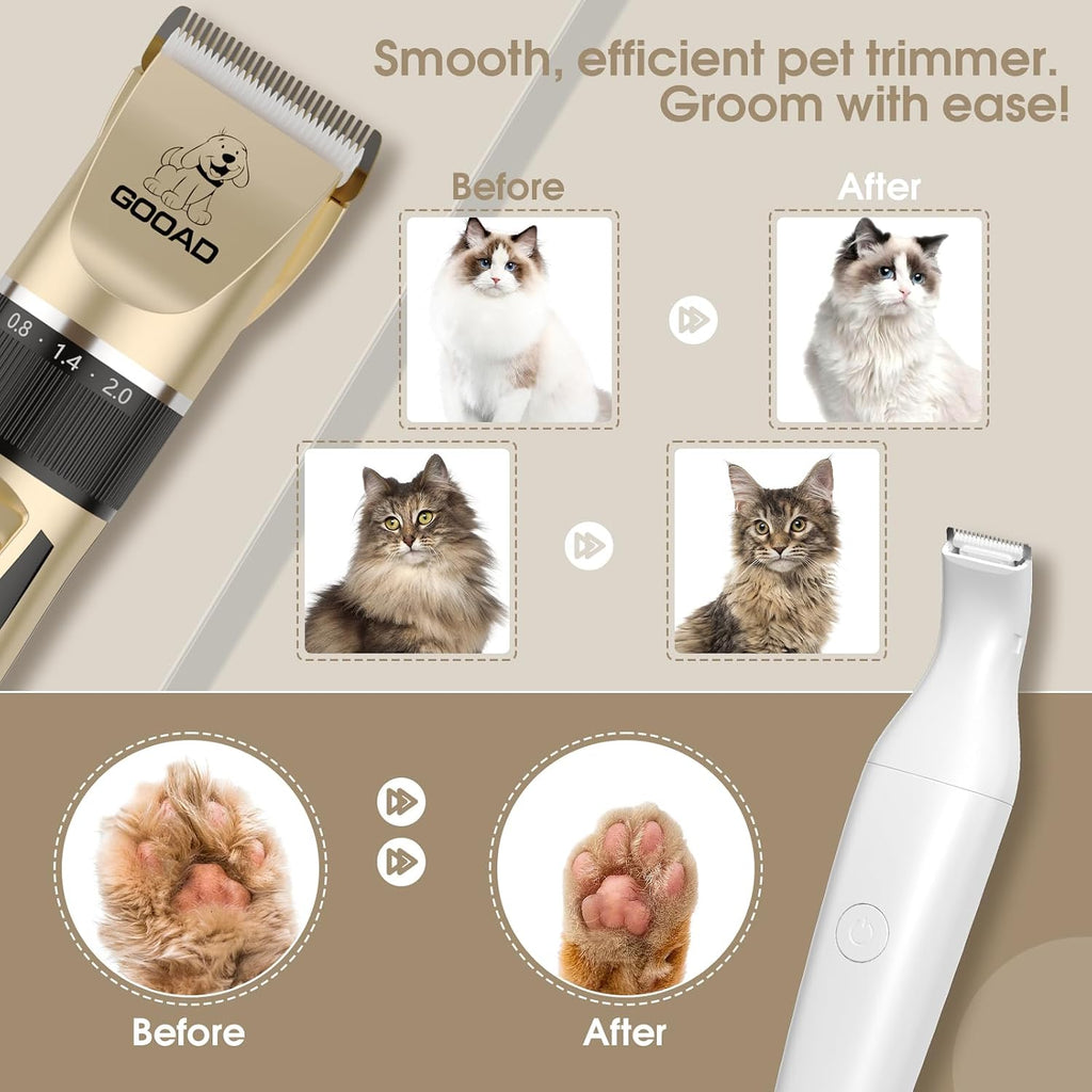Gooad pet paw trimmer head for precision grooming around sensitive areas