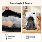 GASUR Indestructible Chew Proof Dog Beds for Large Sized Dogs, Durable Large Dog Ded for Aggressive Chewers,Waterproof Washable Dog Deds with Removable Cover, Pet Crate Couch Bed (Grey, L, 35"x22") - Image 9