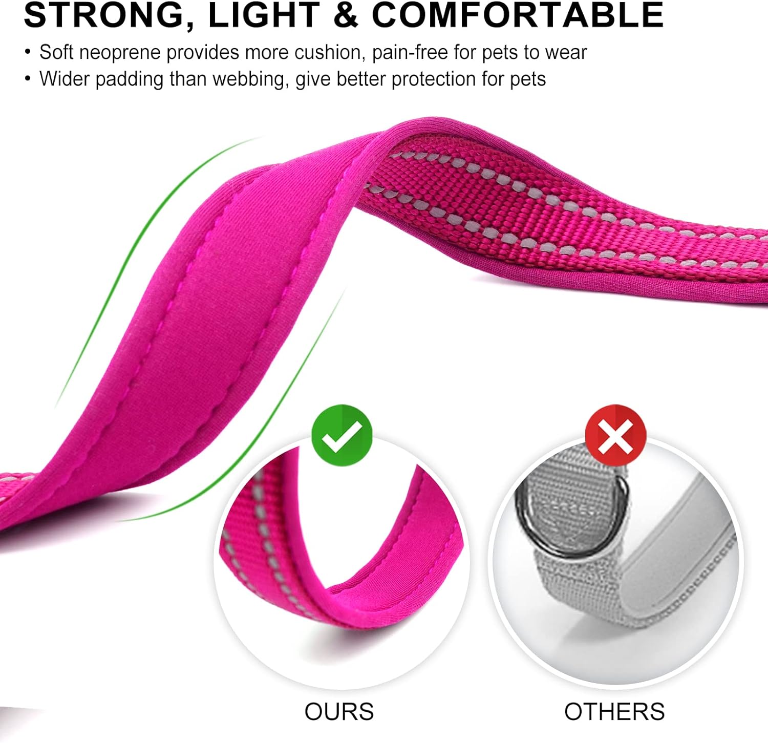 Azuza small dog collar with ID tag ring