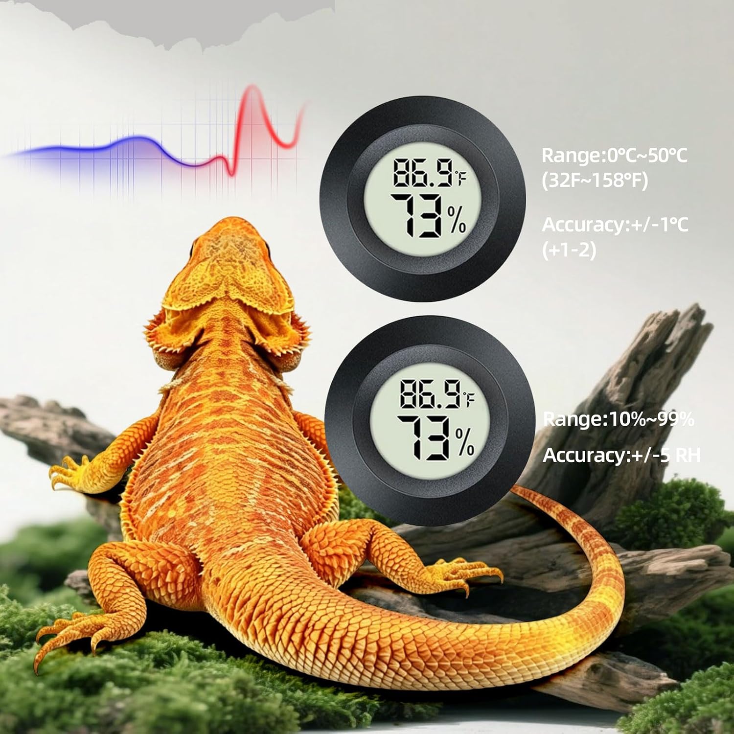 Bearded Dragon Travel Backpack Carrier with Reptile Thermometer and Humidity Gauge Lizard Travel Cage Space Capsule Clear Bubble Window Astronaut Reptile Bag for Ball Python (Pink, Carrier) - Image 4